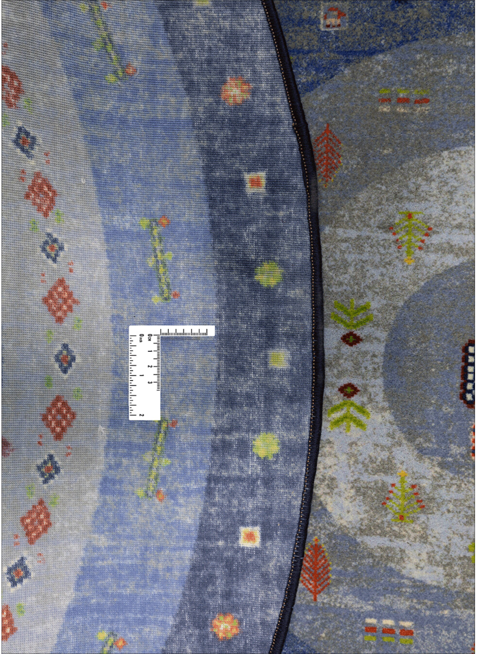 قالیچه طرح گبه کد 600105 آبی (2)