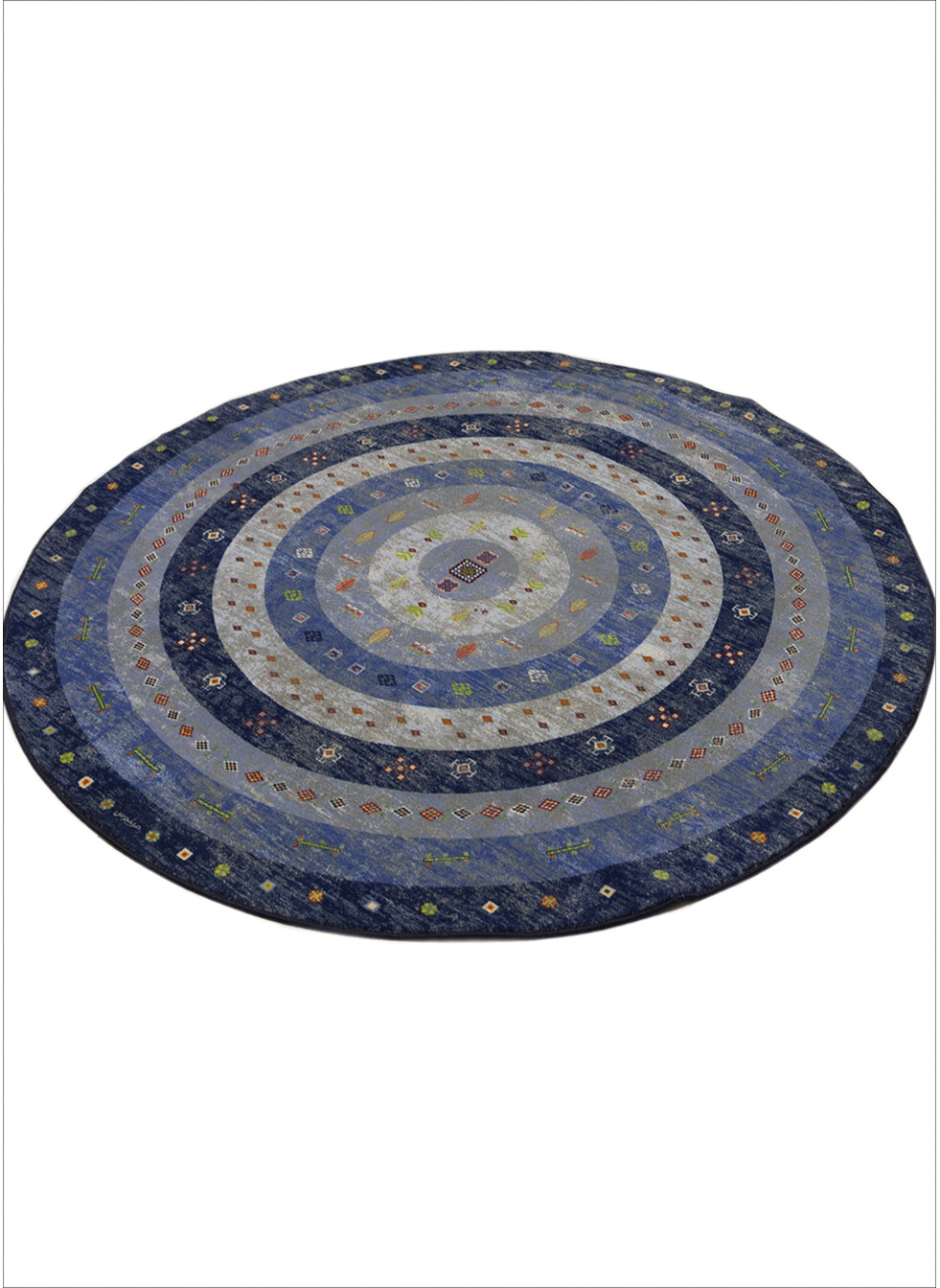 قالیچه طرح گبه کد 600105 آبی (4)